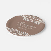 Mocha Brown Talavera Tile Fiesta Geburtstag Pappteller (Schrägansicht)