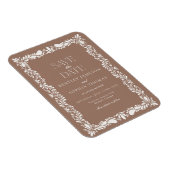 Mocha Brown Talavera Tile Fiesta Save the Date Magnet (Rechte Seite)
