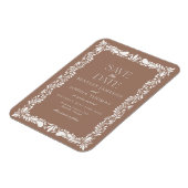 Mocha Brown Talavera Tile Fiesta Save the Date Magnet (Linke Seite)