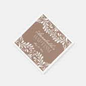 Mocha Brown Talavera Tile Fiesta Taufe Serviette (Ecke)