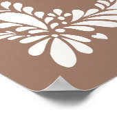 Mocha Brown Talavera Tile Fiesta Taufe Willkommen Poster (Ecke)