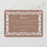 Mocha Brown Talavera Tile Registry Card Einlegen