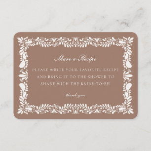 Mocha Brown Talavera Tile Share Rezept Beilage Begleitkarte