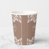 Mocha Brown Talavera Tile Spanish Fiesta Taufe Pappbecher (Links)