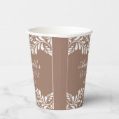 Mocha Brown Talavera Tile Spanish Fiesta Taufe Pappbecher (Rechts)