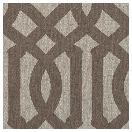 Mocha Brown Trellis Large Scale Stoff (Muster)