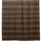 Mocha Brown Whimsical Funky Stripes Moderner Chic Duschvorhang (Vorderseite)