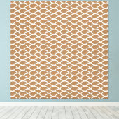 Mocha Brown White Ocean Waves Muster Leinwanddruck (Insitu (Holzboden))