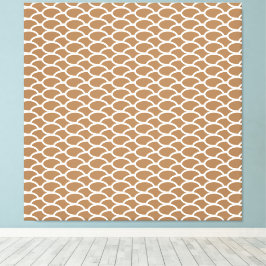 Mocha Brown White Ocean Waves Muster Leinwanddruck