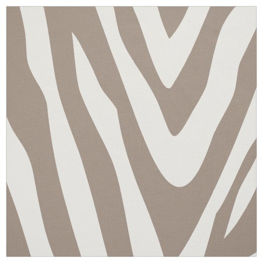 Mocha Brown Zebra Print Large Scale Stoff (Muster)