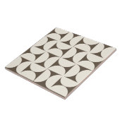 Mocha BrownModern Geometric Semi Circles Tile Fliese (Seite)