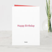 Mocha bunny Happy Birthday Card Karte (Rückseite)