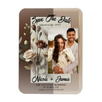 Mocha Café Au Lait Brown Neutral Floral Rett Date