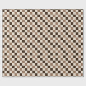 Mocha Checkered Charm Geschenkpapier (Flach)