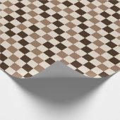 Mocha Checkered Charm Geschenkpapier (Ecke)