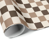 Mocha Checkered Charm Geschenkpapier (Rolleneckpunkt)