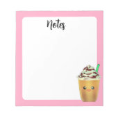 Mocha Coffee Iced Blended Drink Notizblock (Vorderseite)
