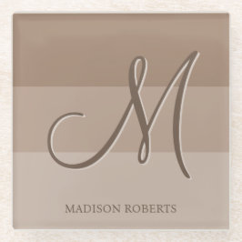 Mocha Color Blocks Personalisiert Glasuntersetzer