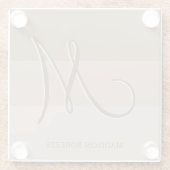 Mocha Color Blocks Personalisiert Glasuntersetzer (Rückseite)