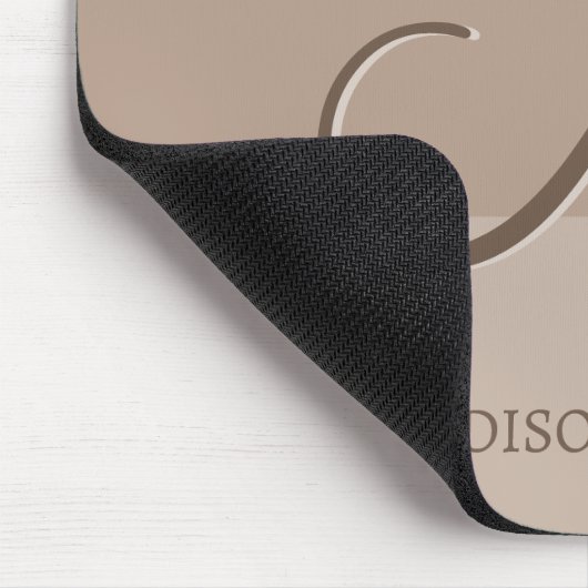 Mocha Color Blocks Personalisiert Monogram Mousepad (Ecke)
