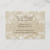 Mocha Cream Bokeh Event Plane Business Cards Visitenkarte (Rückseite)