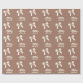 Mocha Creme Bogen Retro Weihnachten Geschenkpapier (Flach)