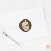 Mocha Cupcake Round Stickers (Umschlag)