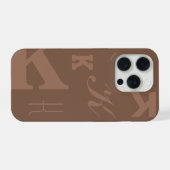 Mocha Custom Initial, Wählen Sie Ihren Buchstaben- iPhone Hülle (Rückseite (Horizontal))