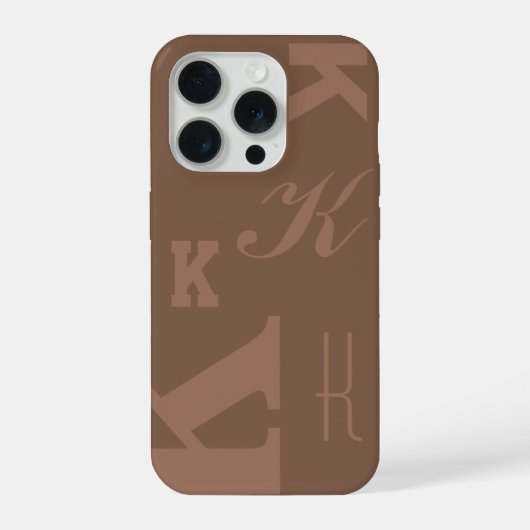 Mocha Custom Initial, Wählen Sie Ihren Buchstaben- iPhone Hülle (Rückseite)