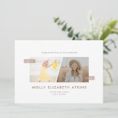 Mocha Dann und Jetzt Zwei Foto Abschluss Ankündigung (Stehend Vorderseite)