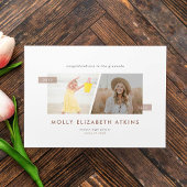 Mocha Dann und Jetzt Zwei Foto Abschluss Ankündigung