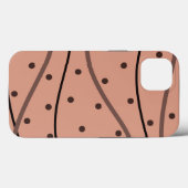 Mocha Dots & Stripes Muster Case-Mate iPhone Hülle (Rückseite (Horizontal))