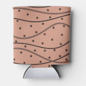 Mocha Dots & Stripes Muster Dosenkühler (Vorderseite)