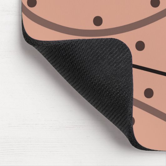 Mocha Dots & Stripes Muster Mousepad (Ecke)