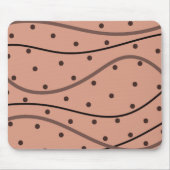 Mocha Dots & Stripes Muster Mousepad (Vorne)