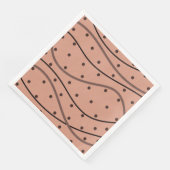 Mocha Dots & Stripes Muster Serviette (Ecke)