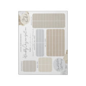 Mocha Dreamy Custom Weekly Organisation Notizblock (Rotiert)