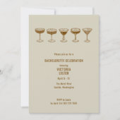 Mocha Espresso Martini Bachelorette w/QR Code Einladung (Vorderseite)