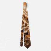 Mocha Espresso Rippled Signature Necktie Monogram Krawatte (Rückseite)