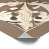 Mocha Floral Bible Verse individuell anpassbar Poster (Ecke)