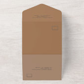 Mocha-Foto und Monogramm All In One Einladung (Außenbereich)