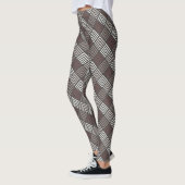 Mocha Geometric Brown Women's Leggings (Links)