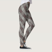 Mocha Geometric Brown Women's Leggings (Rechts)