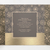 Mocha Gold Holiday Multi Foto Tri-Fold Card Dreifach Gefaltete Ankündigung (Innenseite Mitte)