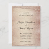 Mocha Gold Rhapsody Wedding Elegante Sparkling Gol Einladung (Vorderseite)