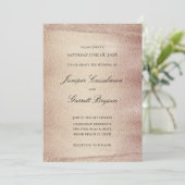 Mocha Gold Rhapsody Wedding Elegante Sparkling Gol Einladung (Stehend Vorderseite)