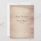 Mocha Gold Rhapsody Wedding Elegante Sparkling Gol Einladung (Rückseite)