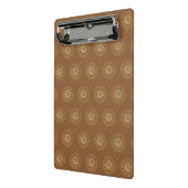 Mocha | Golden Zinnia Flower Medallions Mini Klemmbrett (Gewinkelt2)