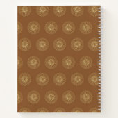 Mocha | Golden Zinnia Flower Medallions Notizblock (Rückseite)