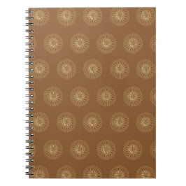 Mocha | Golden Zinnia Flower Medallions Notizblock